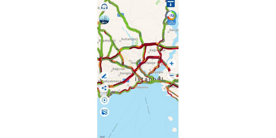 İstanbul’da trafik yoğunluğu yüzde 70’in üzerine çıktı