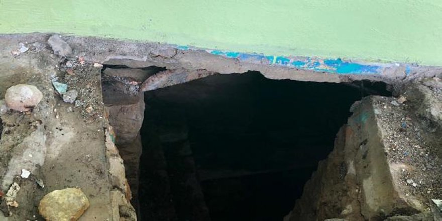 Teröristlerin cami yanına yaptıkları ilk yardım sığınağı imha edildi