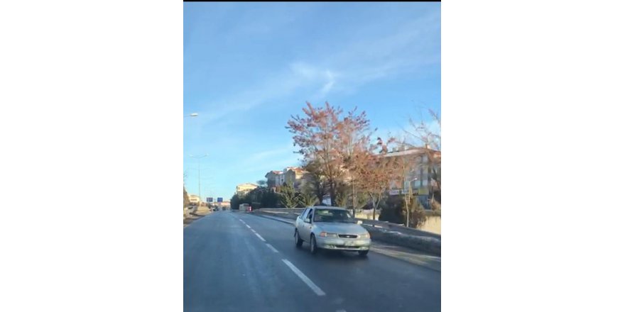 Nevşehir’de ters şeride giren araç geri geri gitti