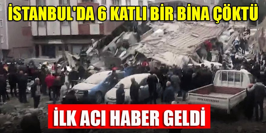 İstanbul'da 6 katlı bir bina çöktü