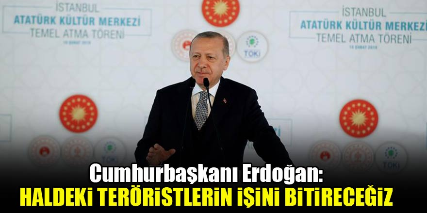 Cumhurbaşkanı Erdoğan: Haldeki teröristlerin işini bitireceğiz