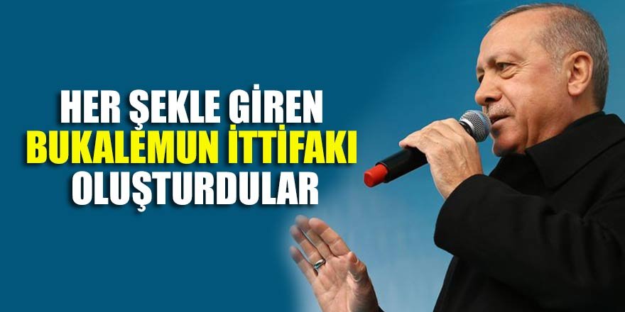 Cumhurbaşkanı Erdoğan: Bukalemun ittifakı oluşturdular