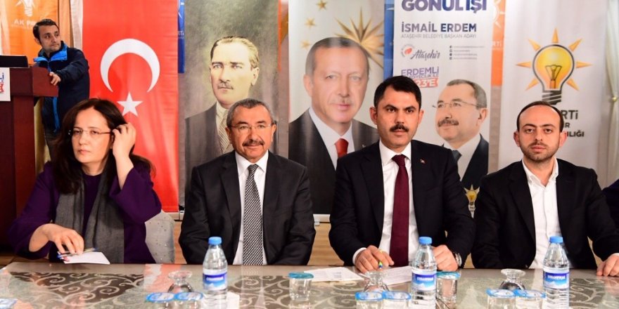 Bakan Kurum: “İsmail Erdem’in tüm projelerinin arkasındayız”