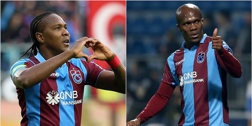 Trabzonspor'un golcü ikilisi Rodallega-Nwakaeme