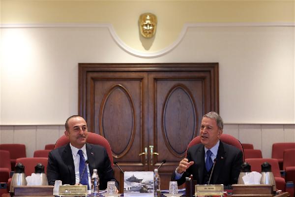 Akar ve Çavuşoğlu başkanlığında değerlendirme toplantısı yapıldı