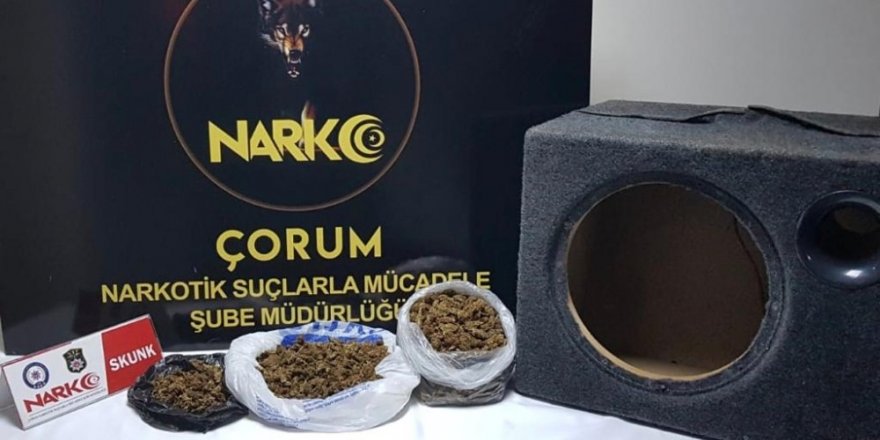 Hoparlörde uyuşturucu ele geçirildi