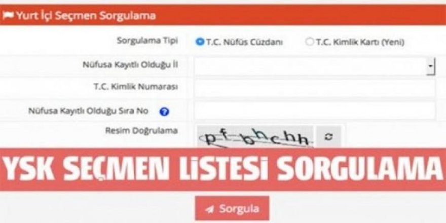 23 Haziran seçimi sorgu ekranı açıldı