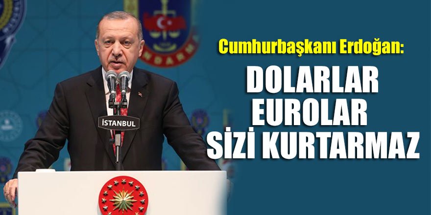 Cumhurbaşkanı Erdoğan: Dolarlar, Eurolar sizi kurtarmaz