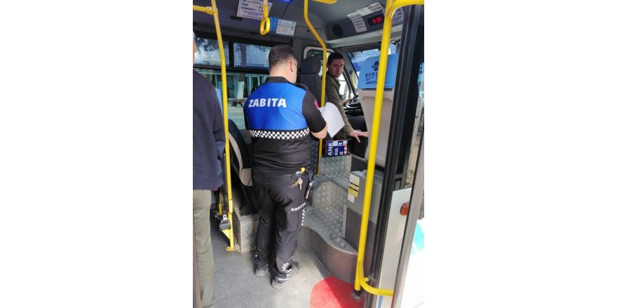 Biga’da zabıtadan toplu taşıma araçlarına denetim