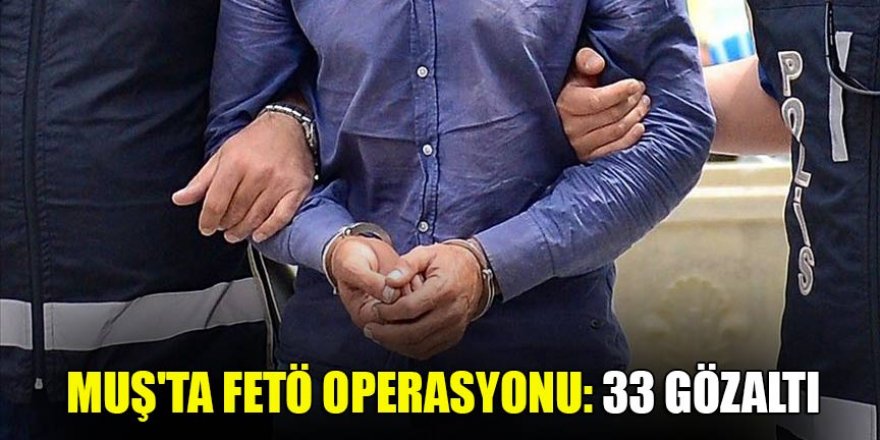 Muş'ta FETÖ operasyonu: 33 gözaltı