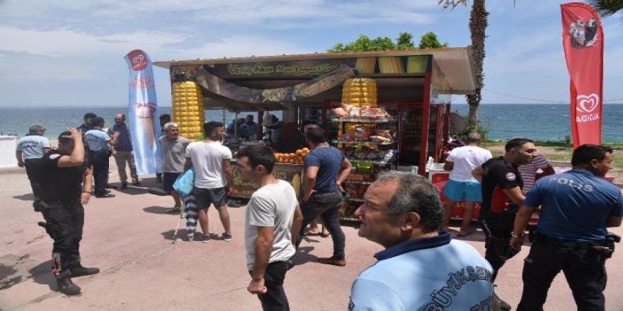 Zabıtanın sözüne kızıp, döner bıçağı ile saldırdı