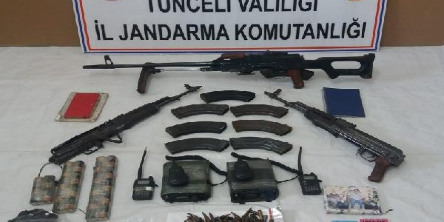 Tunceli'de etkisiz hale getirilen 11 teröristin silahları ele geçirildi
