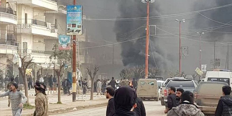 Afrin'de bomba yüklü yakıt tankeri patladı: En az 8 ölü