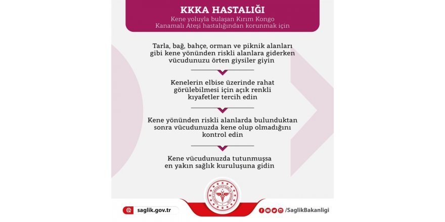 Bakanlıktan KKKA uyarısı: “Açık renk giysiler tercih edin”
