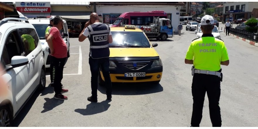 Bartın emniyetinden taksi denetimi