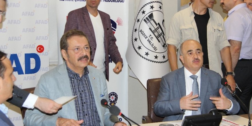 TOBB Başkanı Hisarcıklıoğlu’ndan sel felaketinin yaşandığı Düzce’ye ziyaret