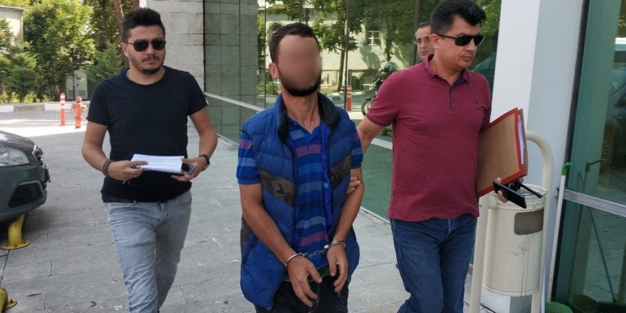 Kamyondan akü çalan hırsız yakalandı