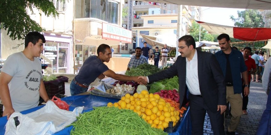 Canpolat pazarcı esnafı ile buluştu
