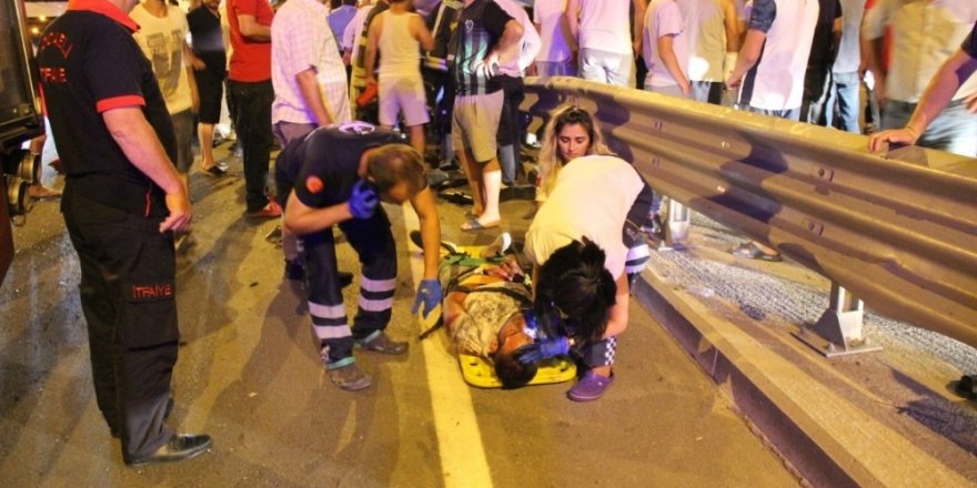 Kocaeli’de otomobile arkadan çarpan cip takla attı: 1 ölü, 3 yaralı