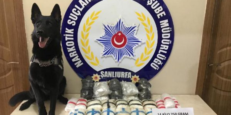 Şanlıurfa'da 14 kilo 750 gram metamfetamin ele geçirildi