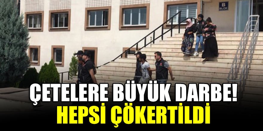 Çetelere büyük darbe! Hepsi çökertildi
