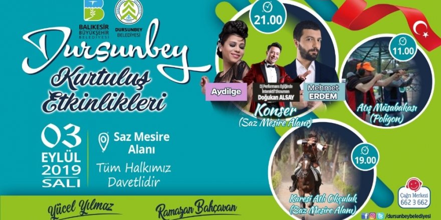 Dursunbey’de 3 Eylül Dolu Dizgin Geçecek