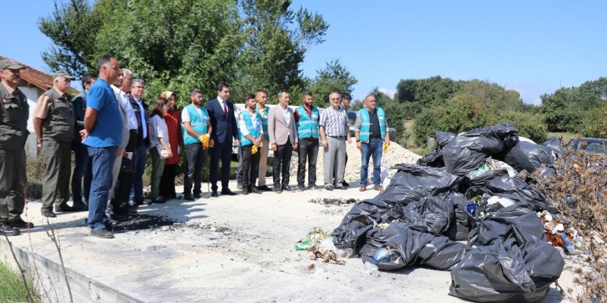 Bolu’nun doğal güzelliğinden hükümlüler torbalar dolusu çöp topladı