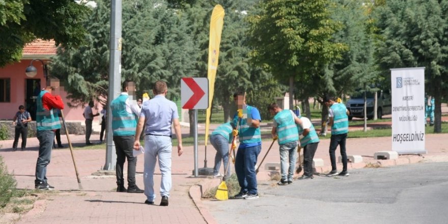 Denetimli Serbestlik Temiz Çevre Projesi’nde yeşil alanlar temizleniyor