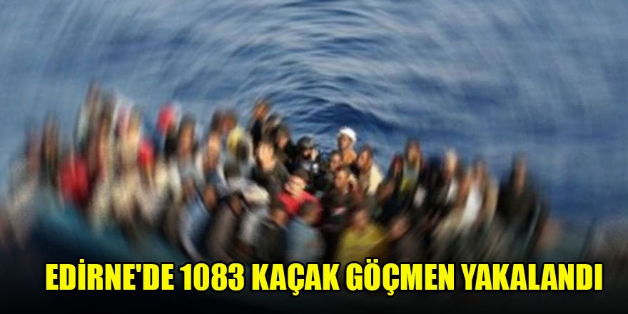 Edirne'de 1083 kaçak göçmen yakalandı