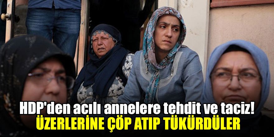 HDP'den acılı annelere tehdit ve taciz! Üzerlerine çöp atıp tükürdüler