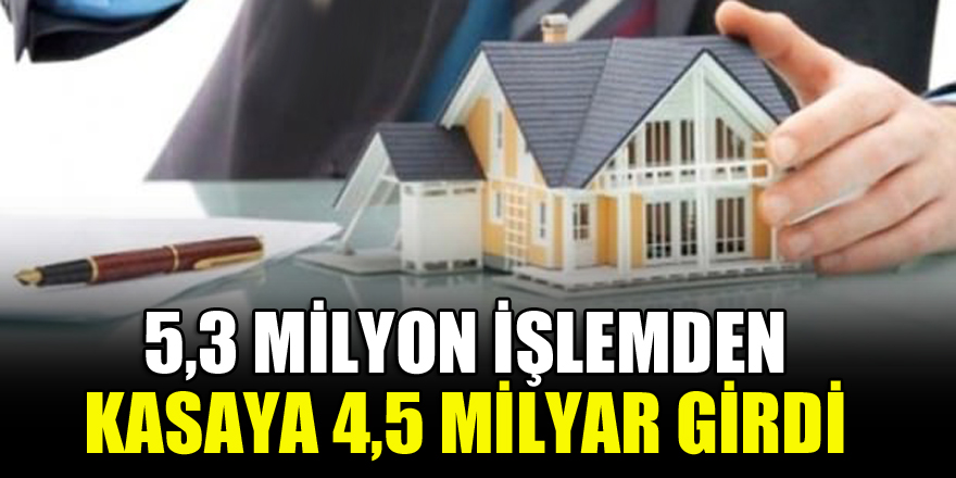 5,3 milyon işlemden kasaya 4,5 milyar girdi
