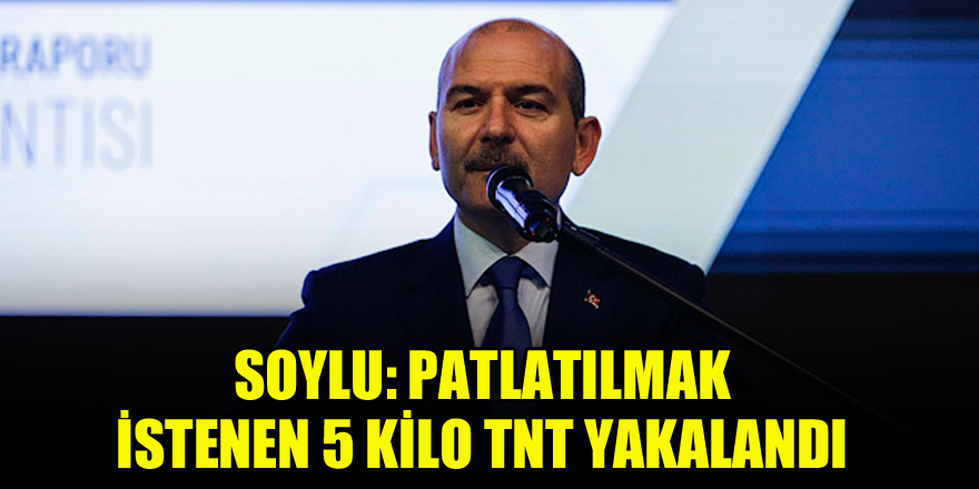 Soylu: Patlatılmak istenen 5 kilo TNT yakalandı
