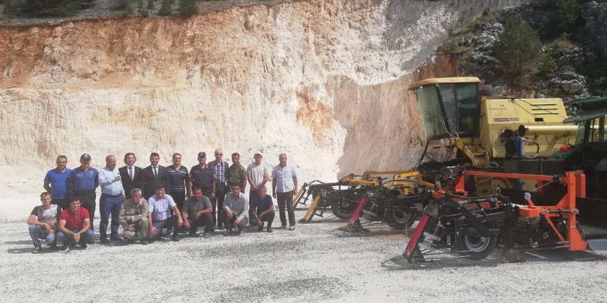 Derebucaklı çiftçilere makine ekipman desteği