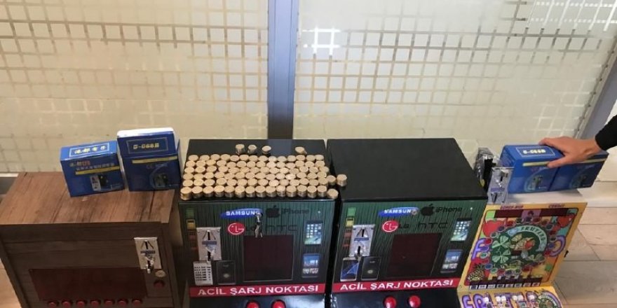 Polis görünümü değiştirilmiş kumar makinelerini buldu