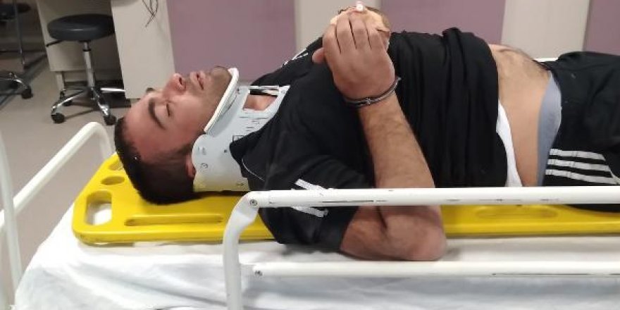 Polisten kaçmak için pencereden atlayan firari yaralı yakalandı