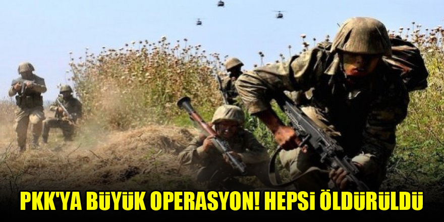 PKK'ya büyük operasyon! Hepsi öldürüldü