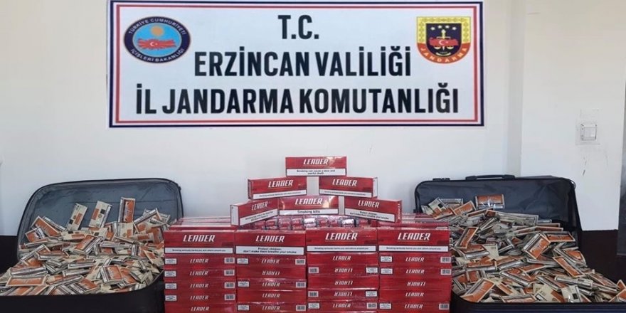 Erzincan’da bin 480 paket kaçak sigara ile 961 paket sigara tütünü ele geçirildi