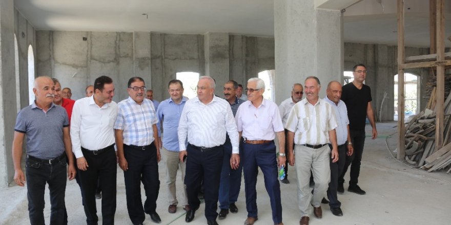 Tollu, cami inşaatını inceledi