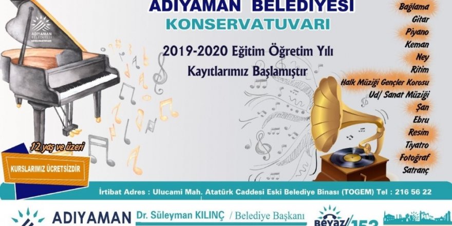 Belediye konservatuarında kayıtlar başladı