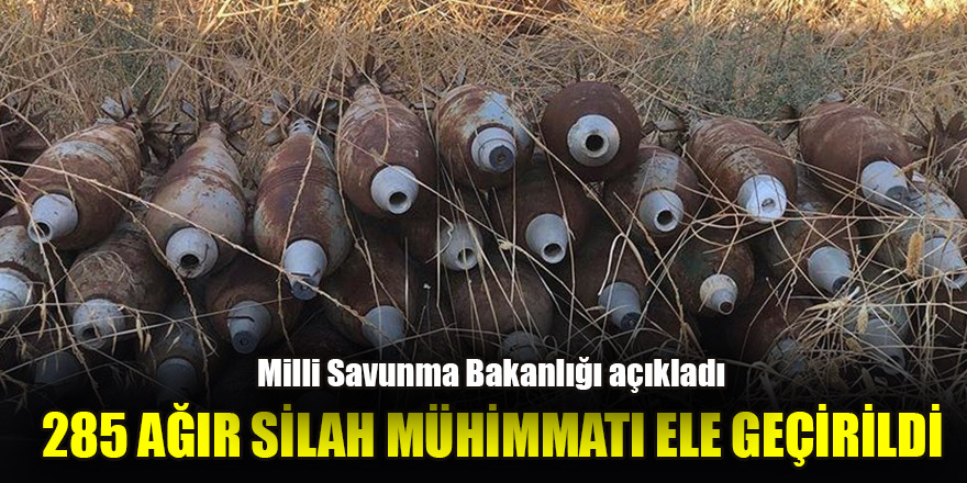 Tel Abyad'da teröristlere ait 285 ağır silah mühimmatı ele geçirildi