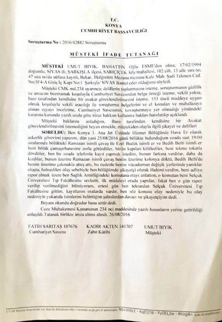 Şok iddia! Konya'da askerin üzerine kolonya döküp...