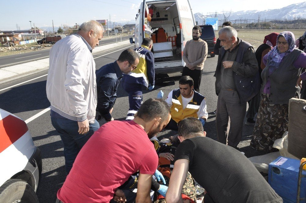 Konya’da triportör devrildi