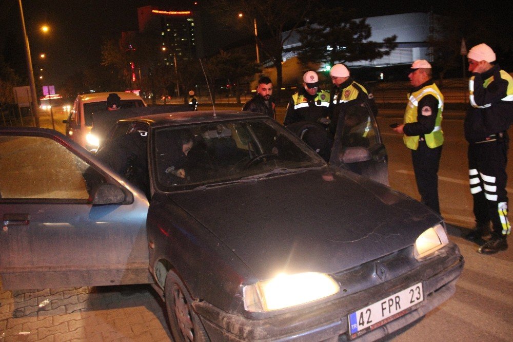 Konya’da 26 alkollü sürücüye yaklaşık 70 bin lira ceza