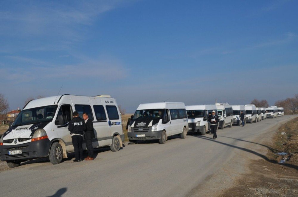 Kulu’da öğrenci servis araçlarına denetim