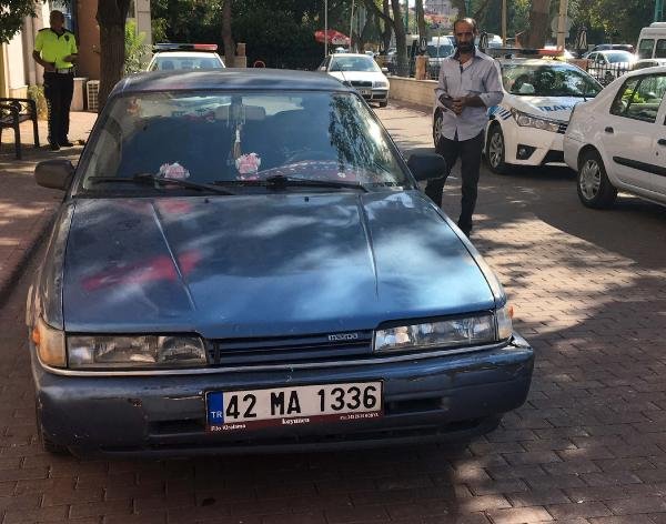 Konya'da iki çocuğu bagajda taşıyan sürücüye 515 lira para cezası kesild,i