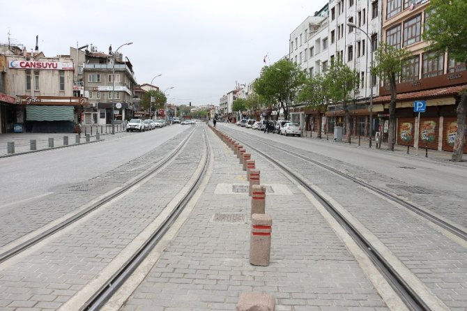 Konya’da sokağa çıkma kısıtlamasında sokaklar sessiz 7