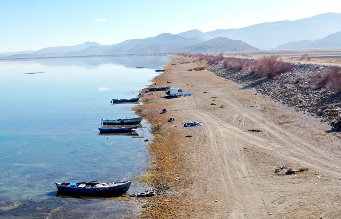 Konya'daki Suğla Gölü'nde sular çekildi 9