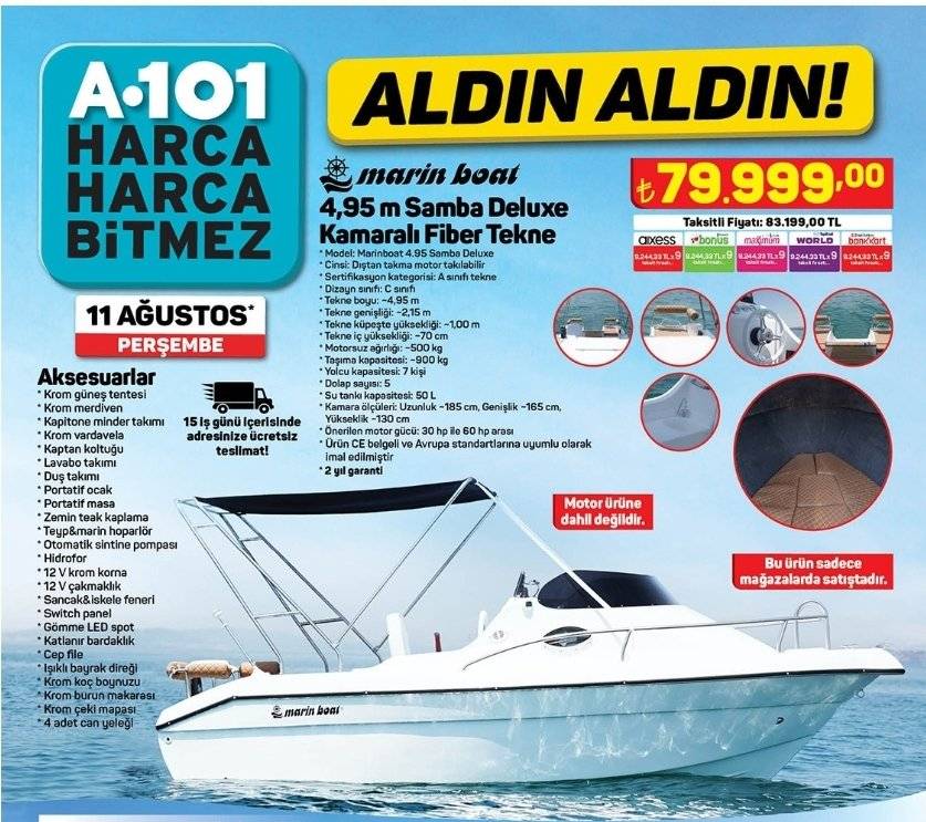 A101'in tekne satışı sosyal medyada dalga konusu oldu 2