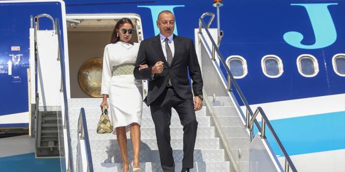 Azerbaycan Cumhurbaşkanı İlham Aliyev ve eşi Konya'da
