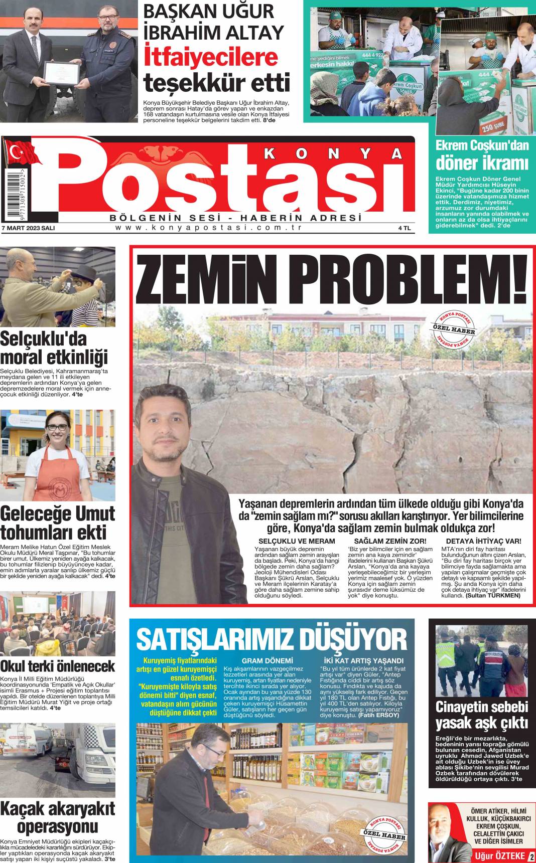 Konya gazeteleri 7 Mart'ta ne yazdı 8